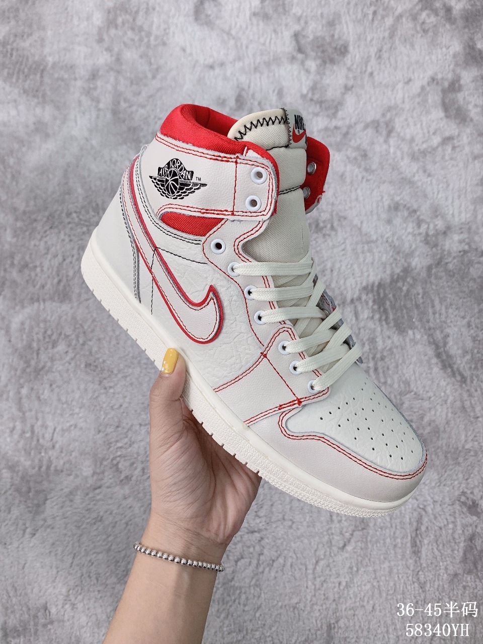 150集合图【实拍图】真标半码！耐克Nike Air Jordan 1 Rrtro High OG 高帮AJ乔1 运动篮球鞋 ！ 尺码：36-45半码<br />58340YH