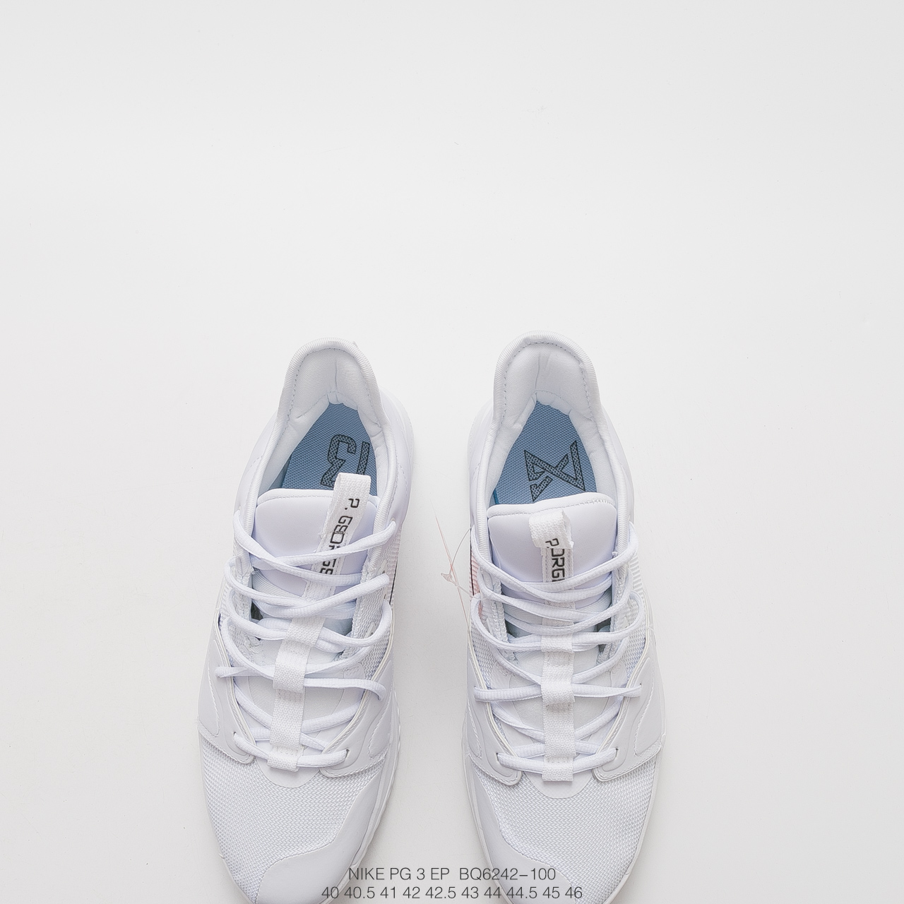 220耐克 Nike PG3 NASA EP 保罗乔治三代宇航员联名配色  zoom前掌气垫前掌包裹侧翼采用磨砂皮革 BQ6242-100