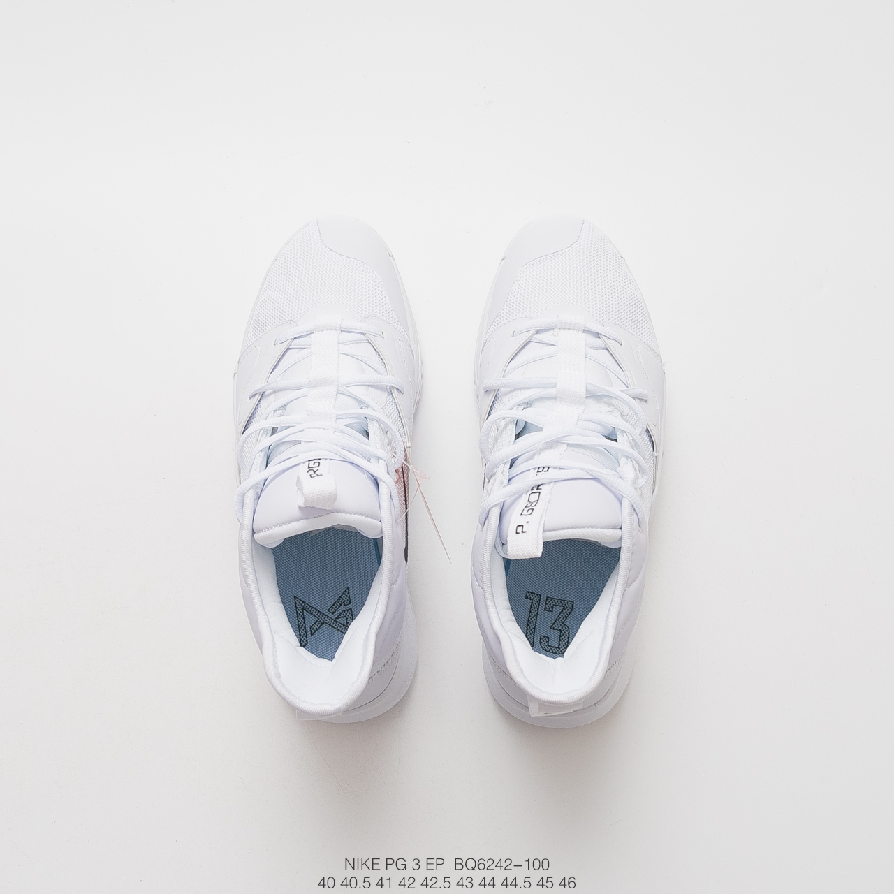 220耐克 Nike PG3 NASA EP 保罗乔治三代宇航员联名配色  zoom前掌气垫前掌包裹侧翼采用磨砂皮革 BQ6242-100