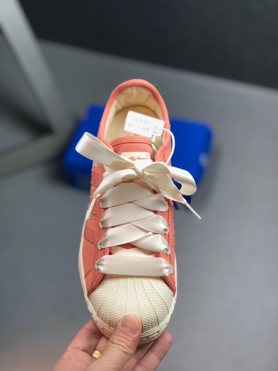 160货号：S82578 ADIDAS SUPERSTAR ORIGINALS 冰激凌脏粉电镀，上脚满满的少女心  2019年度全新脏粉配色帆布贝壳头