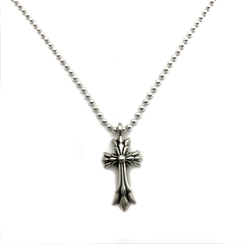 NO:110771,Chrome heart—Cross Heart necklace genuine edition Double-layer small cross pendant handmade one-to-one ancient silver style, jewelry boutique, chrome hearts, chrome hearts, necklace19860909chrome heart—克罗心项链正品开版 双层小号十字架吊坠 手工一比一制作 古银风格,饰品精品,chrome hearts,chrome hearts,necklace,Jewelry