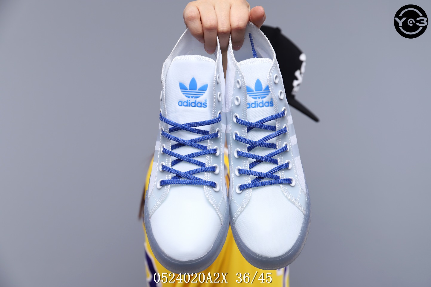 130真标半码阿迪/ADIDAS FORUM MID三叶草透明网纱高帮板鞋 休闲板鞋！