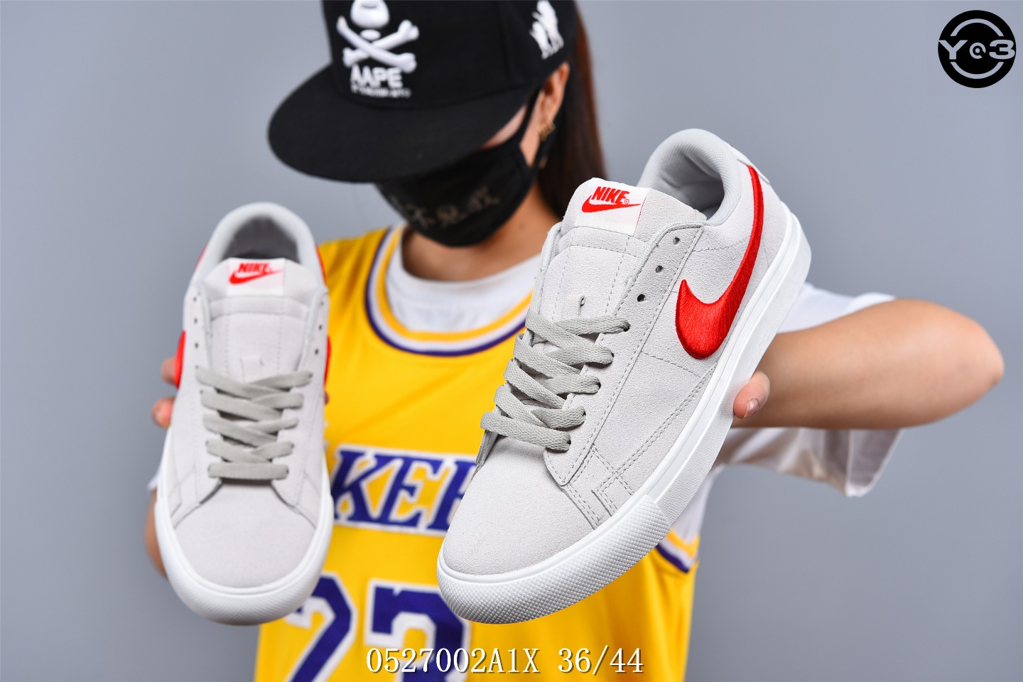 120耐克/NIKE SB ZOOM BLAZER LOW 猪巴革鞋面耐克刺绣大勾 百搭校园滑板鞋SW