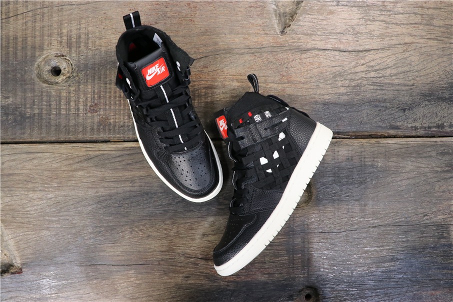 300乔丹/Air Jordan aj1 AJ1 乔丹1代 乔1 Air Jordan 1 RETRO HIGH OG  CD6757-001 乔1编织铠甲黑色