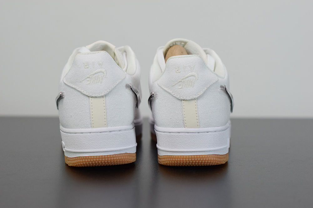 Travis Scott x Nike Air Force 1 AF 100 耐克空军一号 全白3M反光魔术贴休闲运动板鞋 AQ4211-101