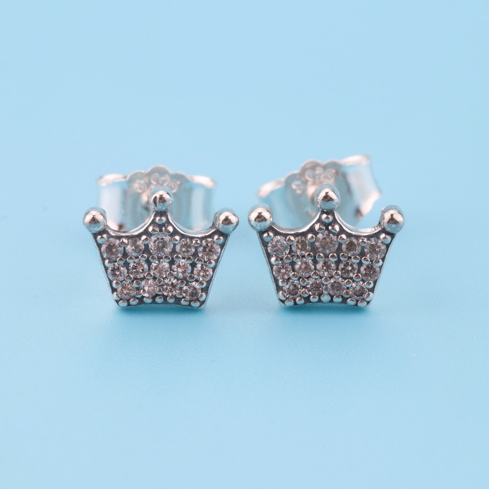 NO:103541,[Purchase version] Goddess exclusive Pandora - Magic Crown Earrings 297127CZ, Pandora Earrings 297127CZ, Pandora Earrings19860909【代购版本】女神专属 潘多拉- 魔法皇冠耳钉 297127CZ,潘多拉耳钉,Jewelry