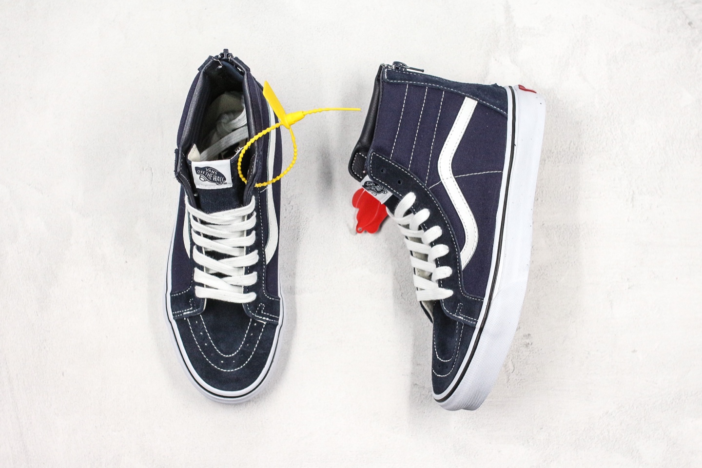 放店140 卖160 万斯后跟拉链 雾霾蓝&酒红 配色 高帮爆款来袭