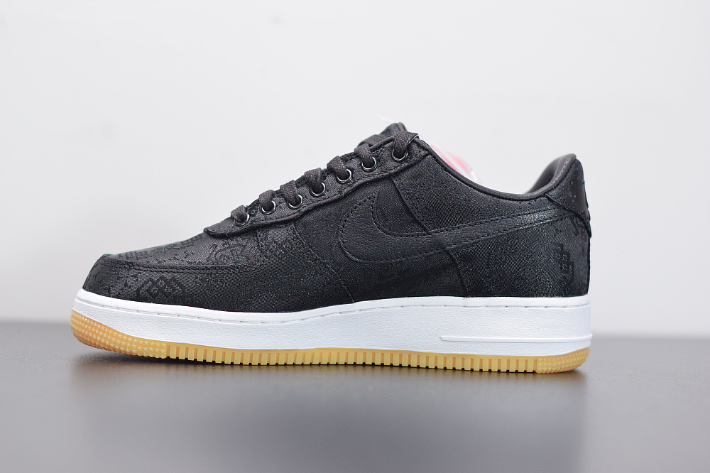 Clot x Nike Air Force 1 Premium AF1 黑色丝绸 联名男女同款运动鞋CZ3986-001