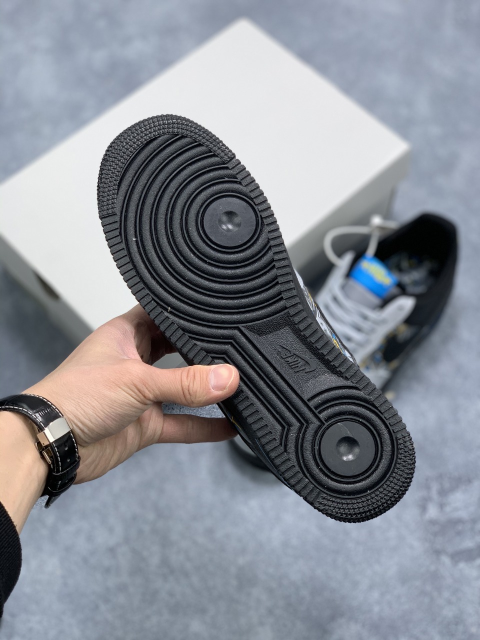190  Nike Air Force 1 Low ”黑灰蓝涂鸦拼接” CQ4217-001