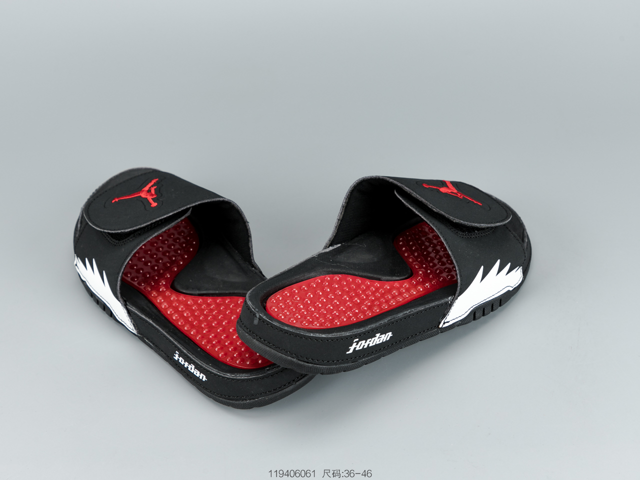 90 乔丹Air Jordan Hydro V Retro乔AJ5黑红男子休闲运动拖鞋