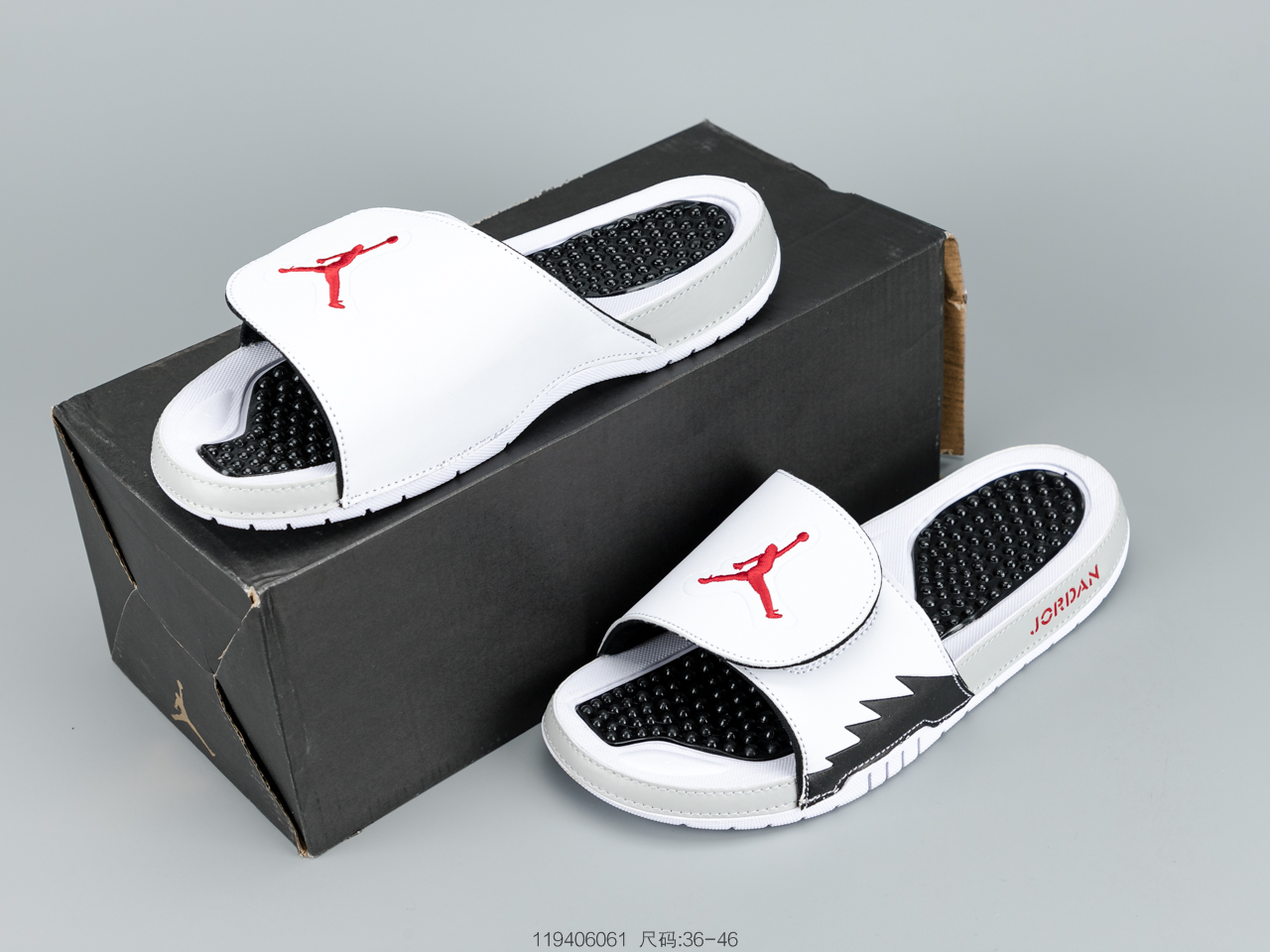 90 乔丹Air Jordan Hydro V Retro乔AJ5黑红男子休闲运动拖鞋