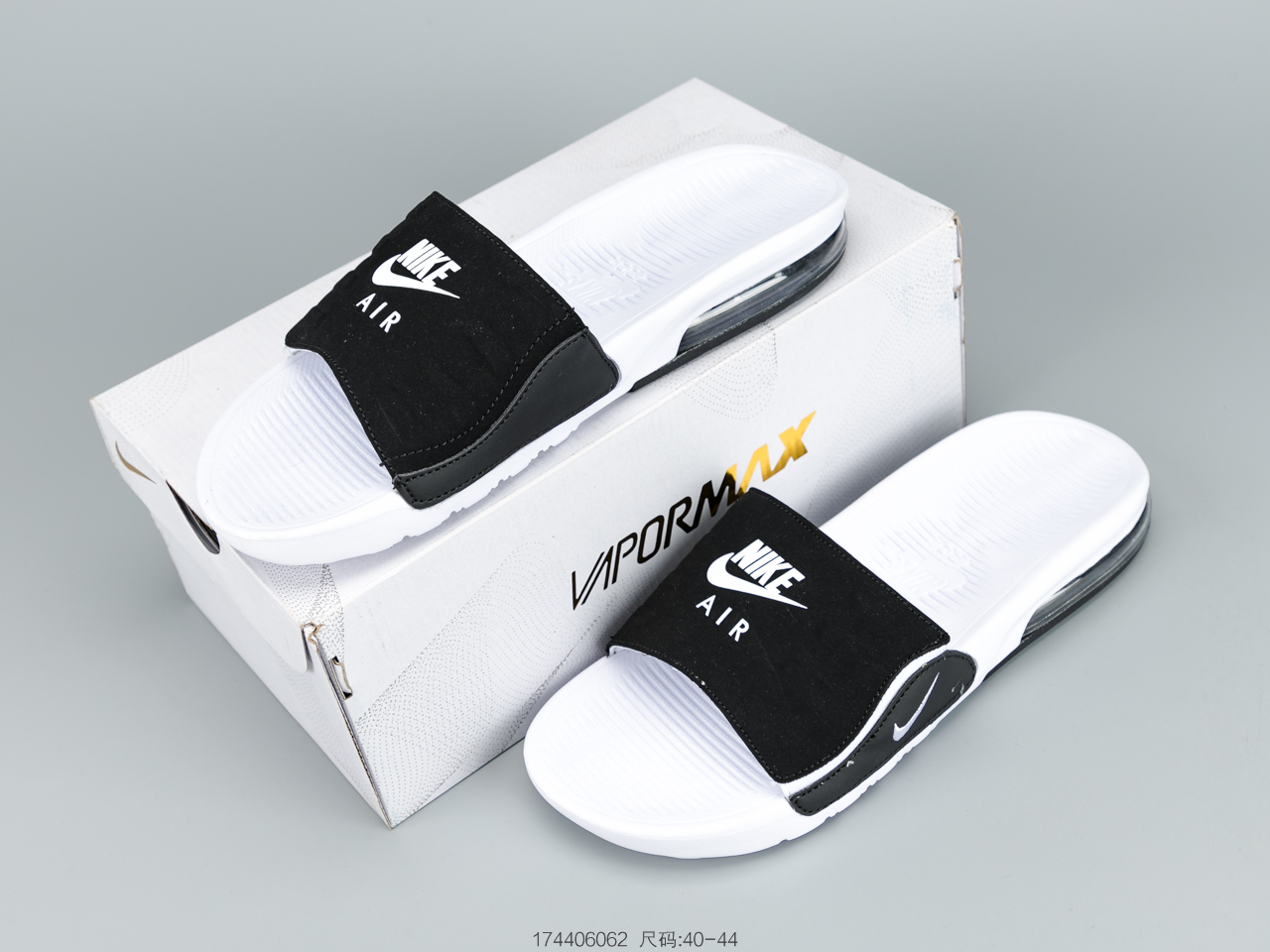 140 耐克Nike Air Max Camden SlideBlackWhite卡姆登气垫系列休闲运动沙滩拖鞋