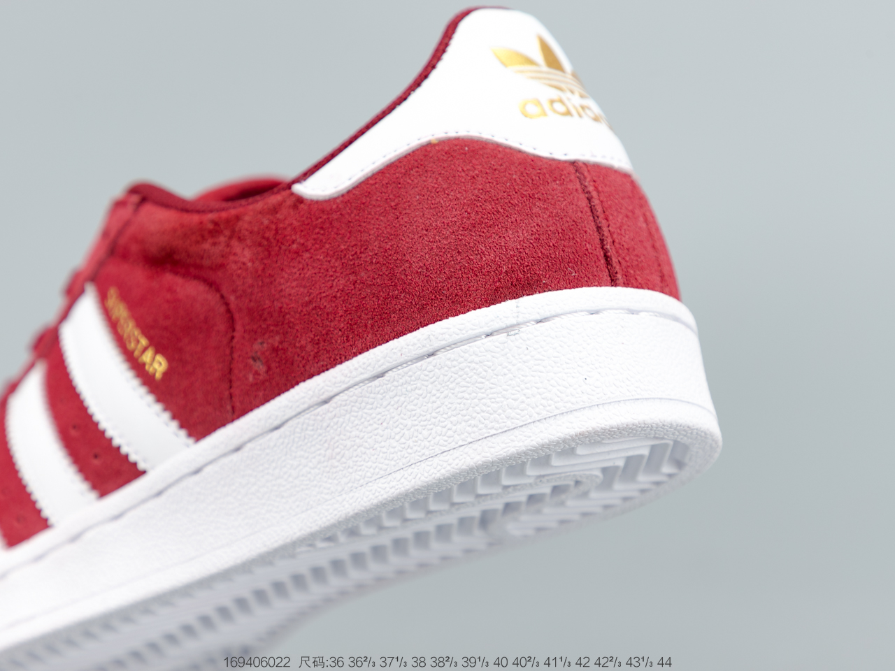 120 阿迪达斯 Adidas Superstar 80S “基督红”金标贝壳头三叶草贝壳头板男女鞋夏季金标运动休闲鞋  B25962