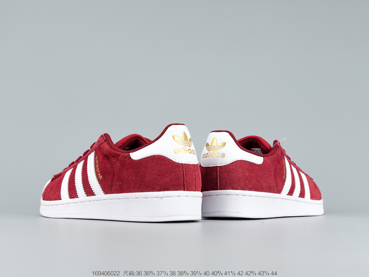 120 阿迪达斯 Adidas Superstar 80S “基督红”金标贝壳头三叶草贝壳头板男女鞋夏季金标运动休闲鞋  B25962