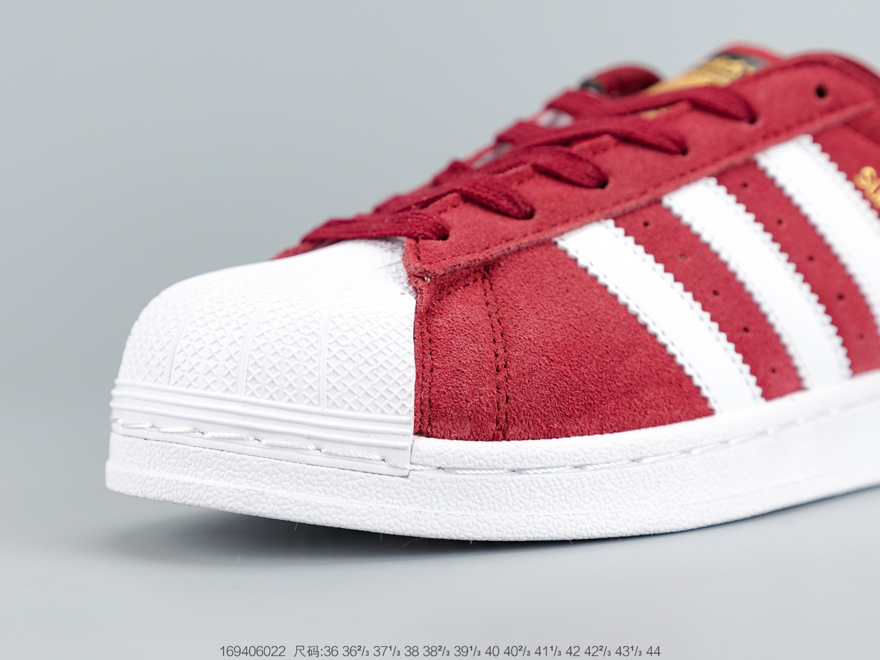 120 阿迪达斯 Adidas Superstar 80S “基督红”金标贝壳头三叶草贝壳头板男女鞋夏季金标运动休闲鞋  B25962