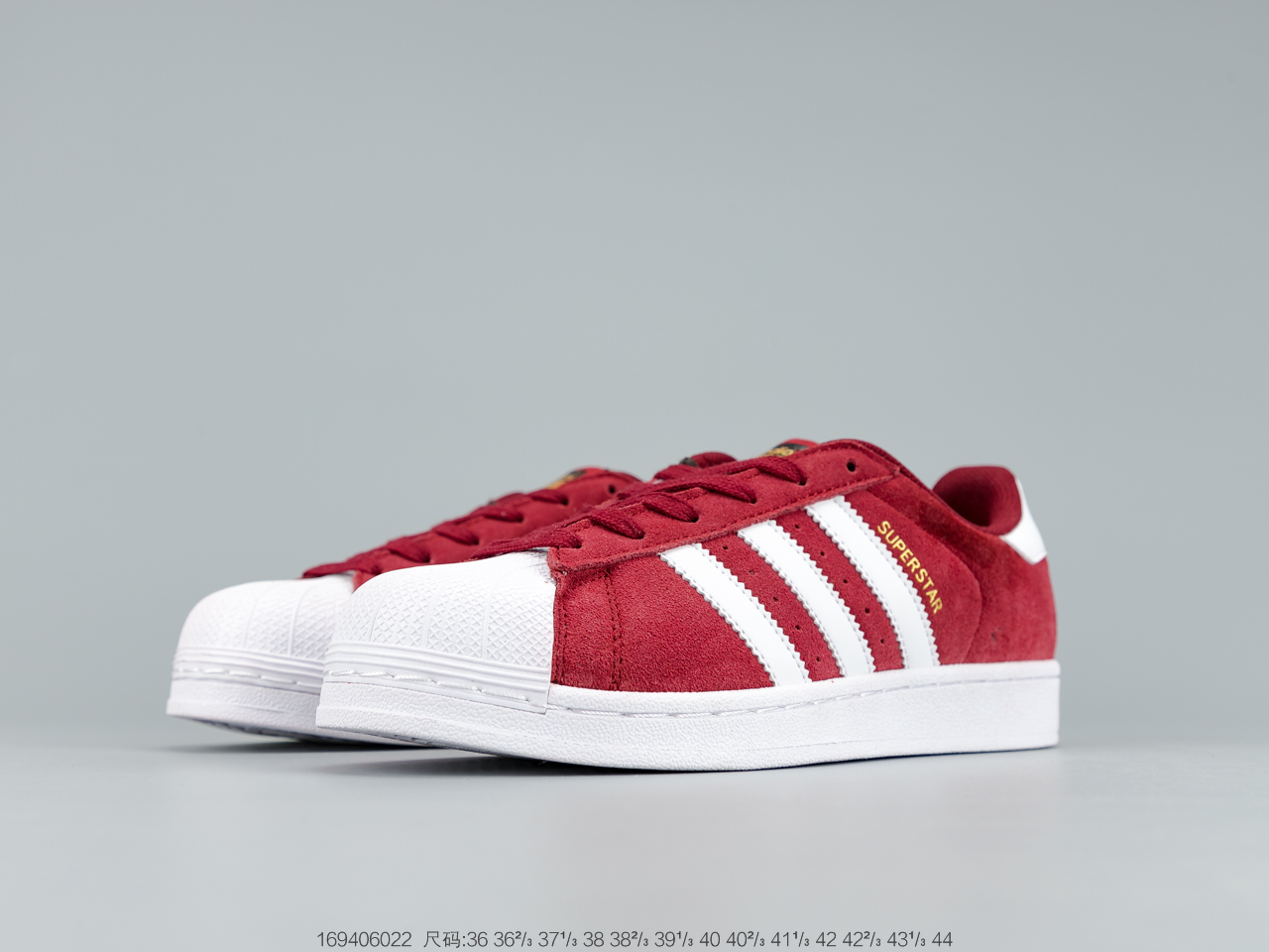 120 阿迪达斯 Adidas Superstar 80S “基督红”金标贝壳头三叶草贝壳头板男女鞋夏季金标运动休闲鞋  B25962