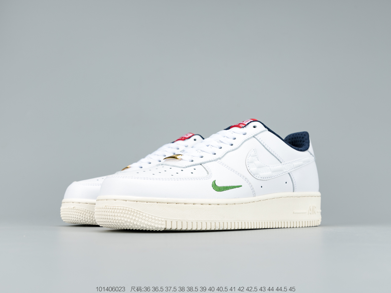170 KITH x Nike Air Force 1 Low 白绿联名 空军一号低帮百搭休闲运动板鞋 CU2980-193