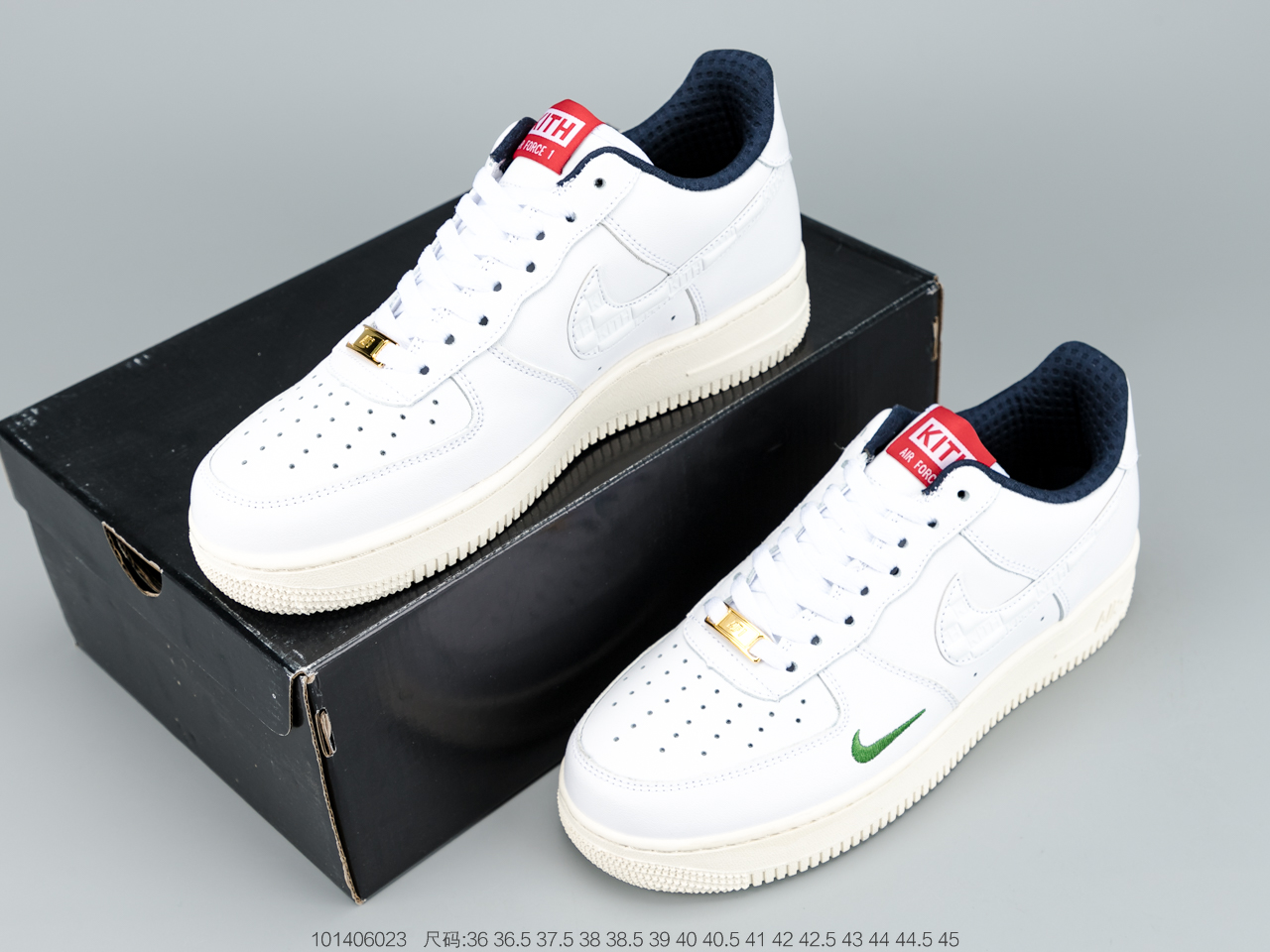 170 KITH x Nike Air Force 1 Low 白绿联名 空军一号低帮百搭休闲运动板鞋 CU2980-193