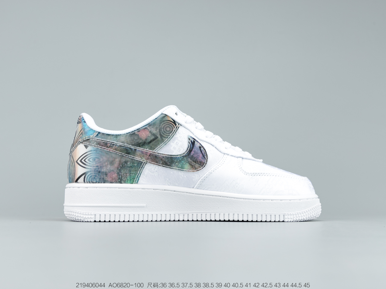 240公司级 耐克Nike Air Force 1 Low Silk 联名款丝绸白低帮休闲板鞋  AO6820-100