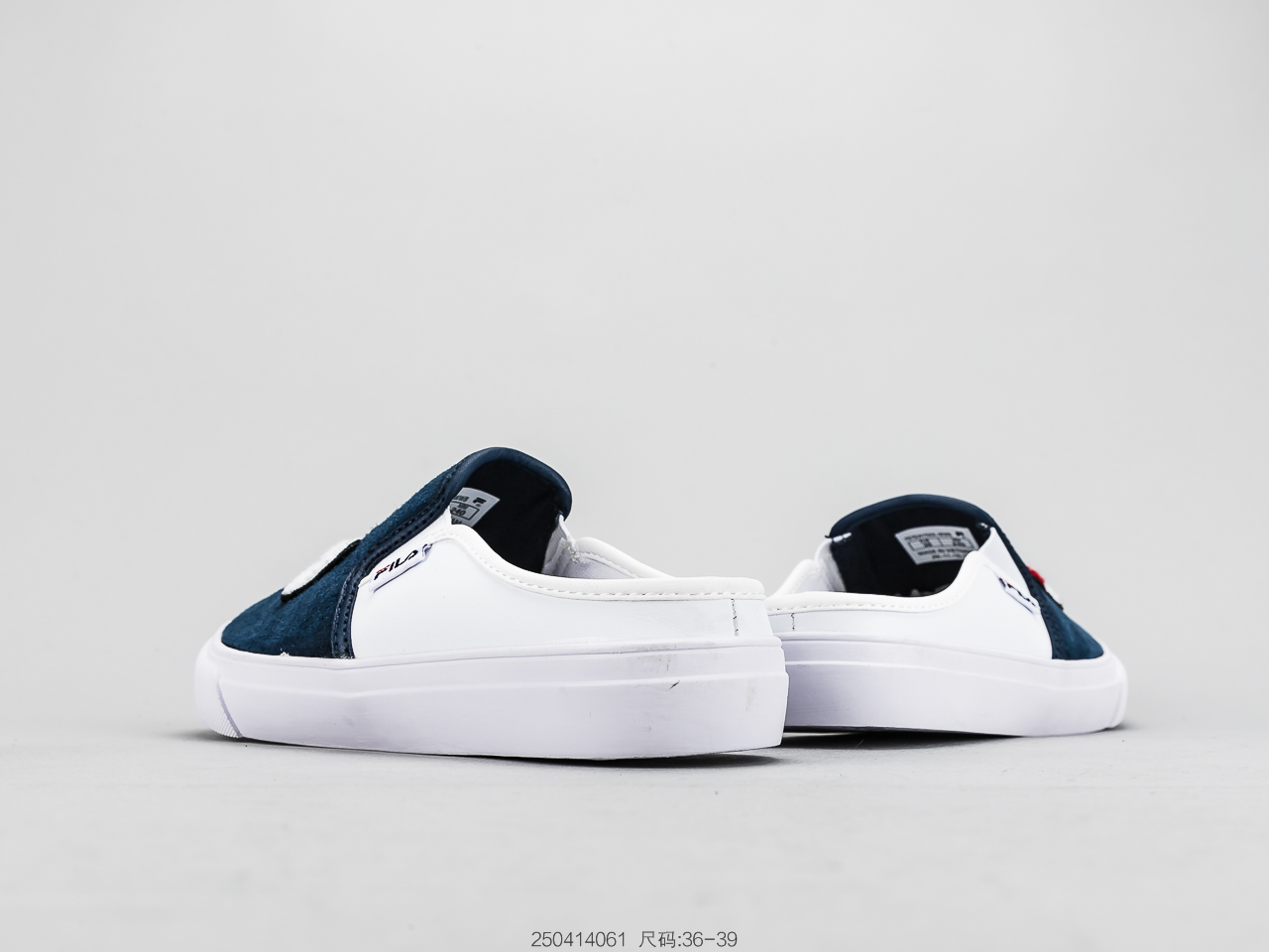 90 斐乐 FILA Classis Kicks Mule 皮面半拖 拖鞋 一脚蹬板鞋