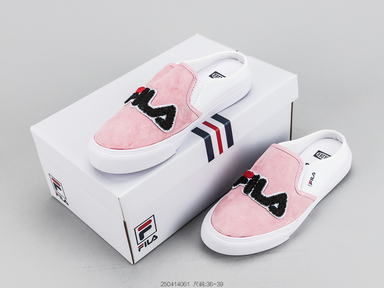 90 斐乐 FILA Classis Kicks Mule 皮面半拖 拖鞋 一脚蹬板鞋