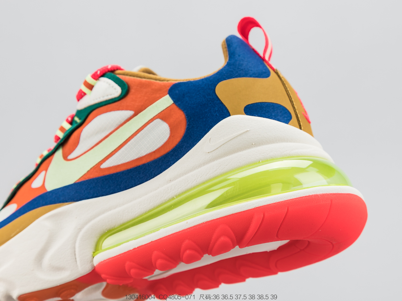 220公司级 耐克NIKE AIR MAX 270 React 半掌气垫跑步鞋 CQ4805-0711