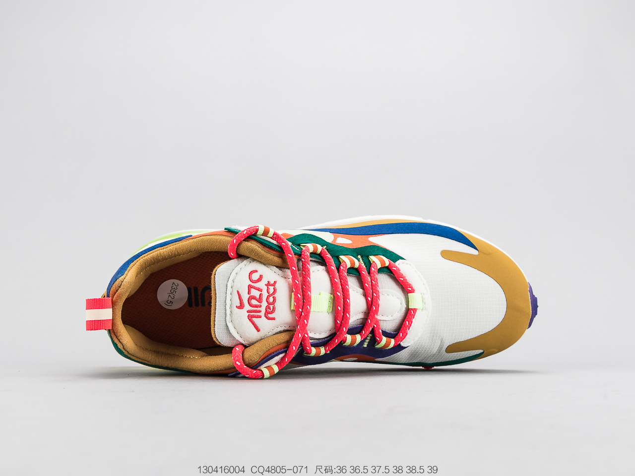 220公司级 耐克NIKE AIR MAX 270 React 半掌气垫跑步鞋 CQ4805-0711