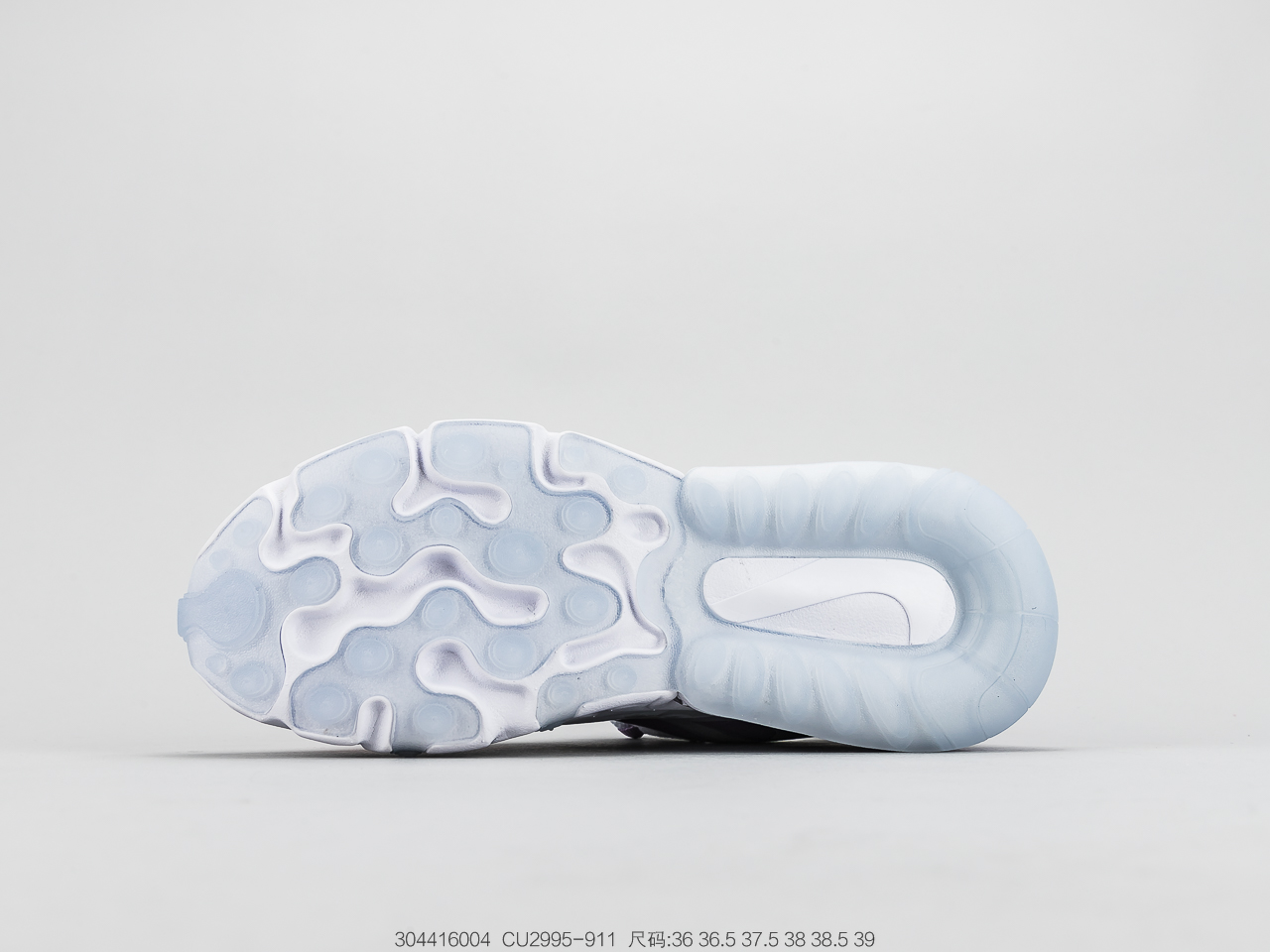 220公司级 耐克NIKE AIR MAX 270 React 半掌气垫跑步鞋 鞋底AIR MAX小潘气垫CU2995-911