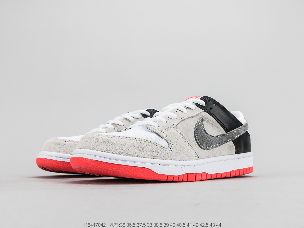 130 耐克 Nike Dunk SB Low Pro ISO 红外线这双鞋的构色方案非常经典CD2563-004