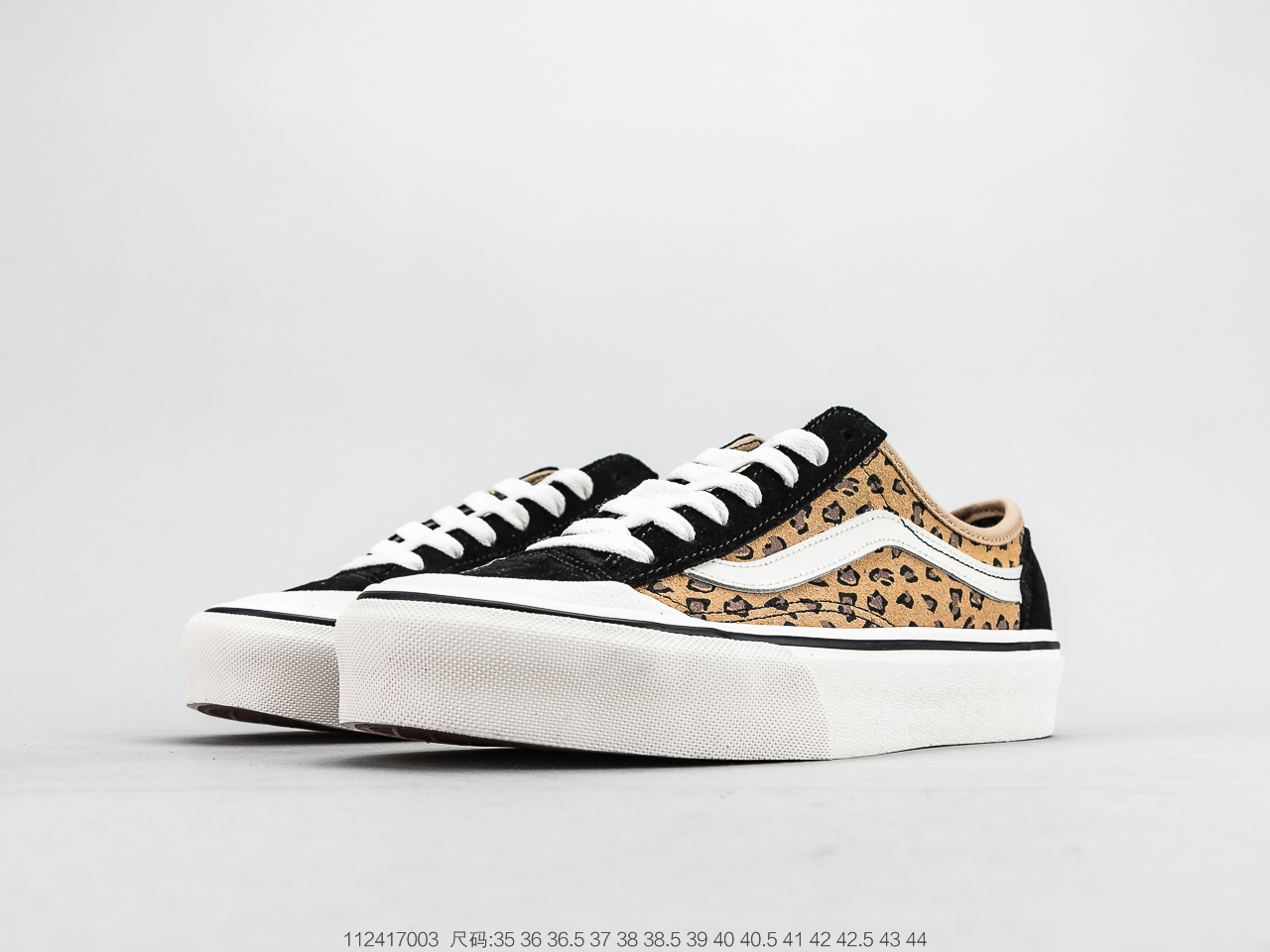 160 万斯Vans  低帮 豹纹 安纳海姆 Vault OG Authentic LX 豹纹 高端支线硫化帆布低帮休闲板鞋