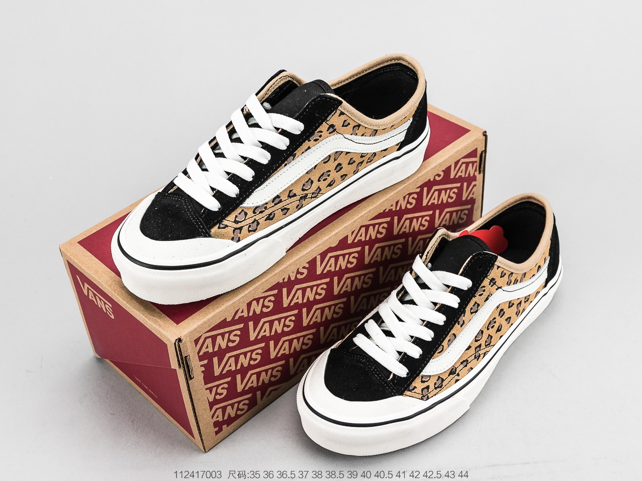 160 万斯Vans  低帮 豹纹 安纳海姆 Vault OG Authentic LX 豹纹 高端支线硫化帆布低帮休闲板鞋