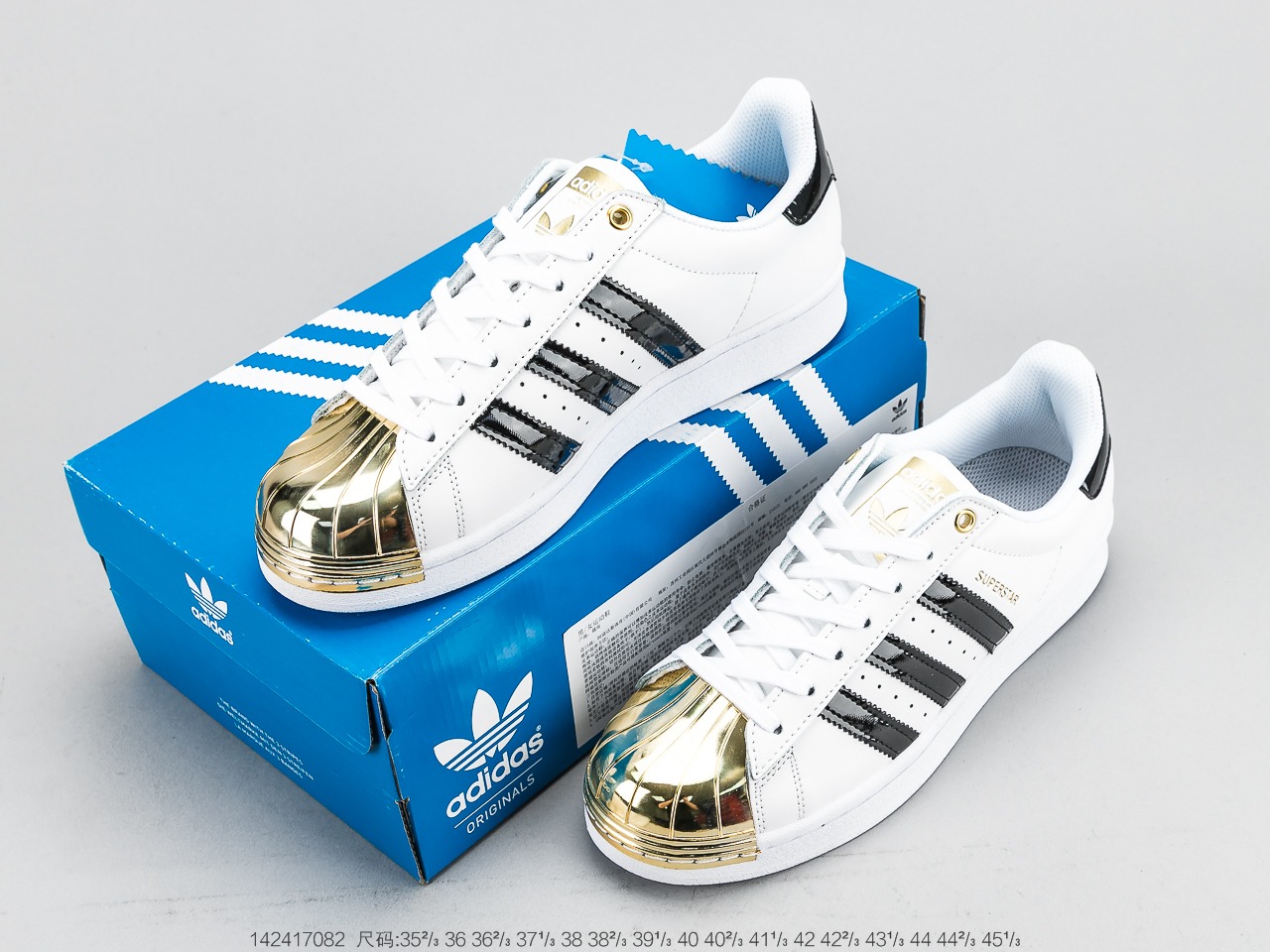 150 阿迪达斯adidas Originals Superstars 黑金属头男女鞋休闲运动板鞋  FV3310