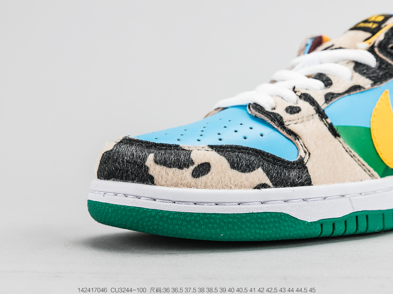 350 国冰淇淋品牌Ben & Jerry's x Nike SB Dunk Low Pro QSChunky Dunky扣篮系列低帮经典百搭休闲运动板鞋“牛奶冰淇淋”CU3244-100