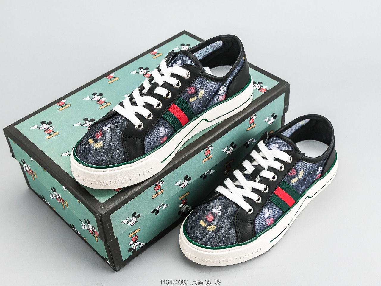 200 Gucci 古驰小白鞋系列 米老鼠配色出击可对比正品鞋面官方 帆布米老鼠