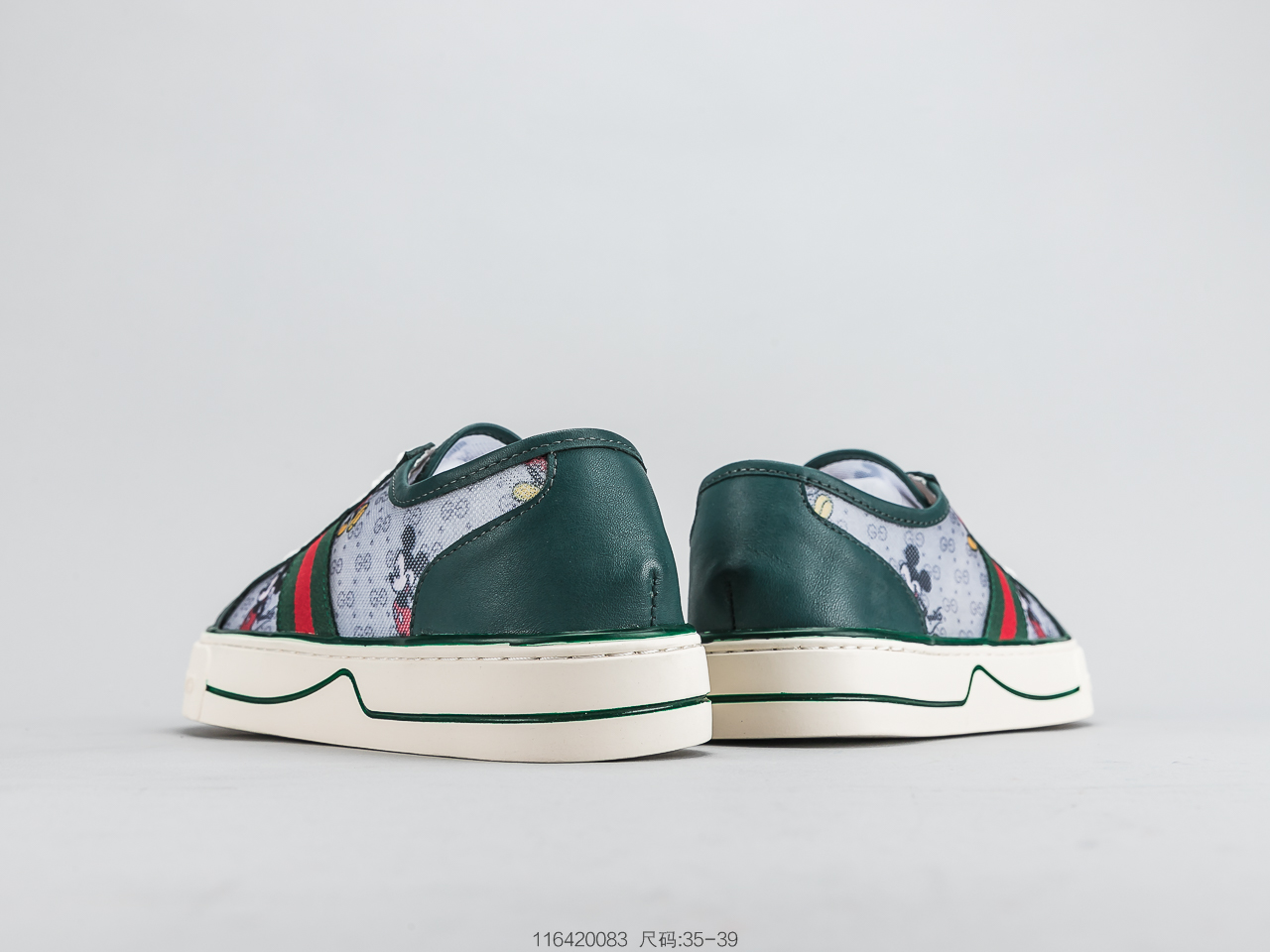 200 Gucci 古驰小白鞋系列 米老鼠配色出击可对比正品鞋面官方 帆布米老鼠 内里牛皮