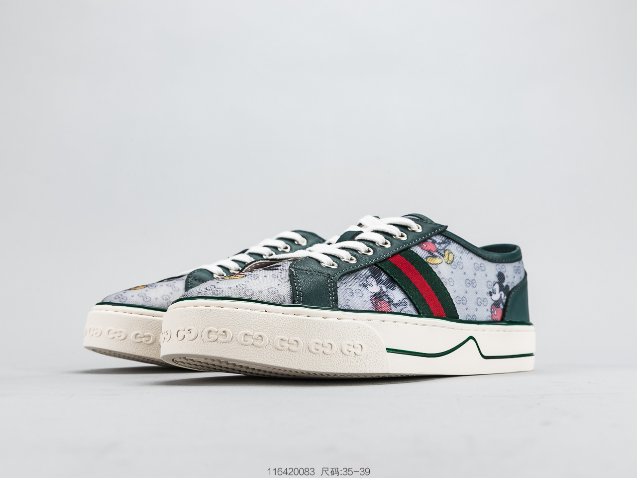200 Gucci 古驰小白鞋系列 米老鼠配色出击可对比正品鞋面官方 帆布米老鼠 内里牛皮