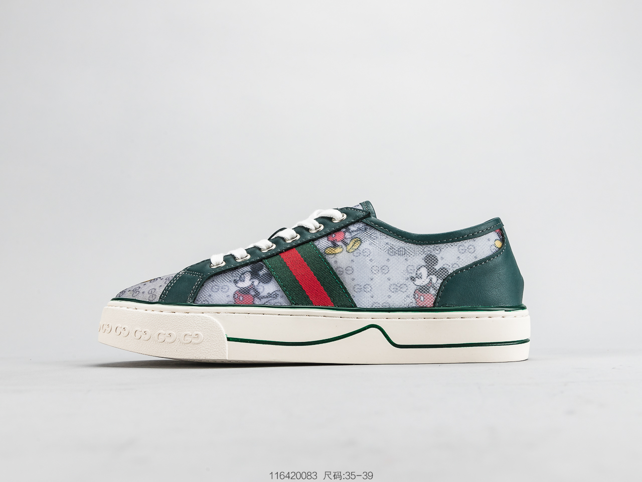 200 Gucci 古驰小白鞋系列 米老鼠配色出击可对比正品鞋面官方 帆布米老鼠 内里牛皮