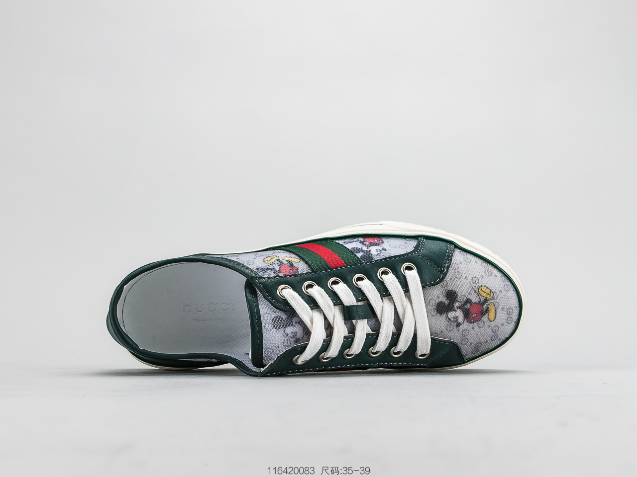 200 Gucci 古驰小白鞋系列 米老鼠配色出击可对比正品鞋面官方 帆布米老鼠 内里牛皮