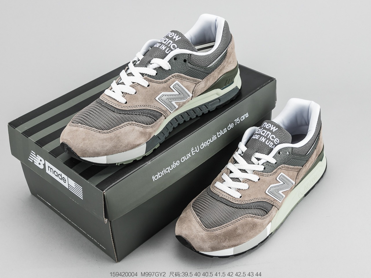 220公司级 新百伦New Balance NB997 高端美产鞋身以灰色色呈现M997GY2