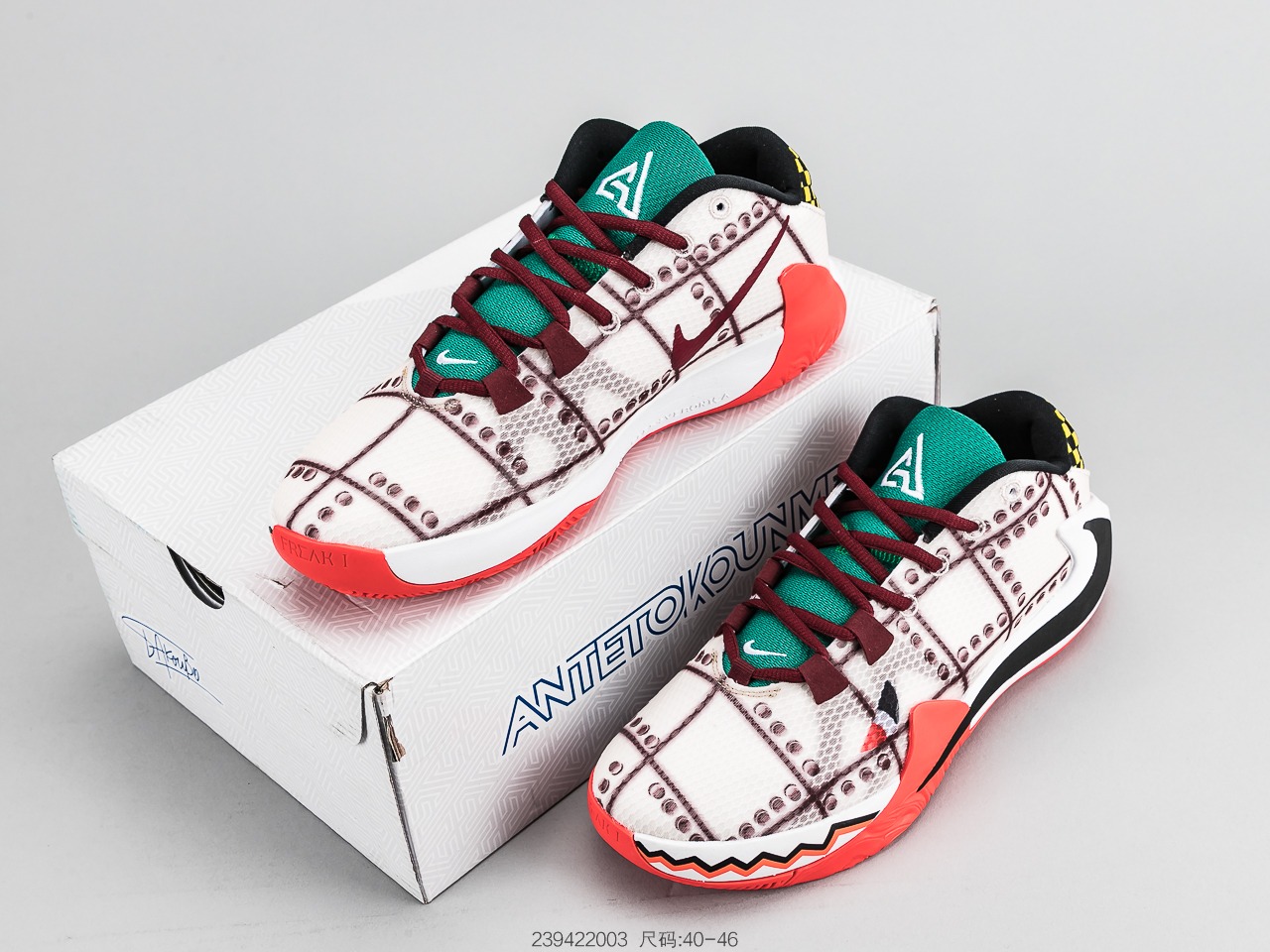 160 耐克 Nike Zoom Freak 1 GPX 一代字母哥签名款 倒钩 实战篮球鞋  BQ542-323