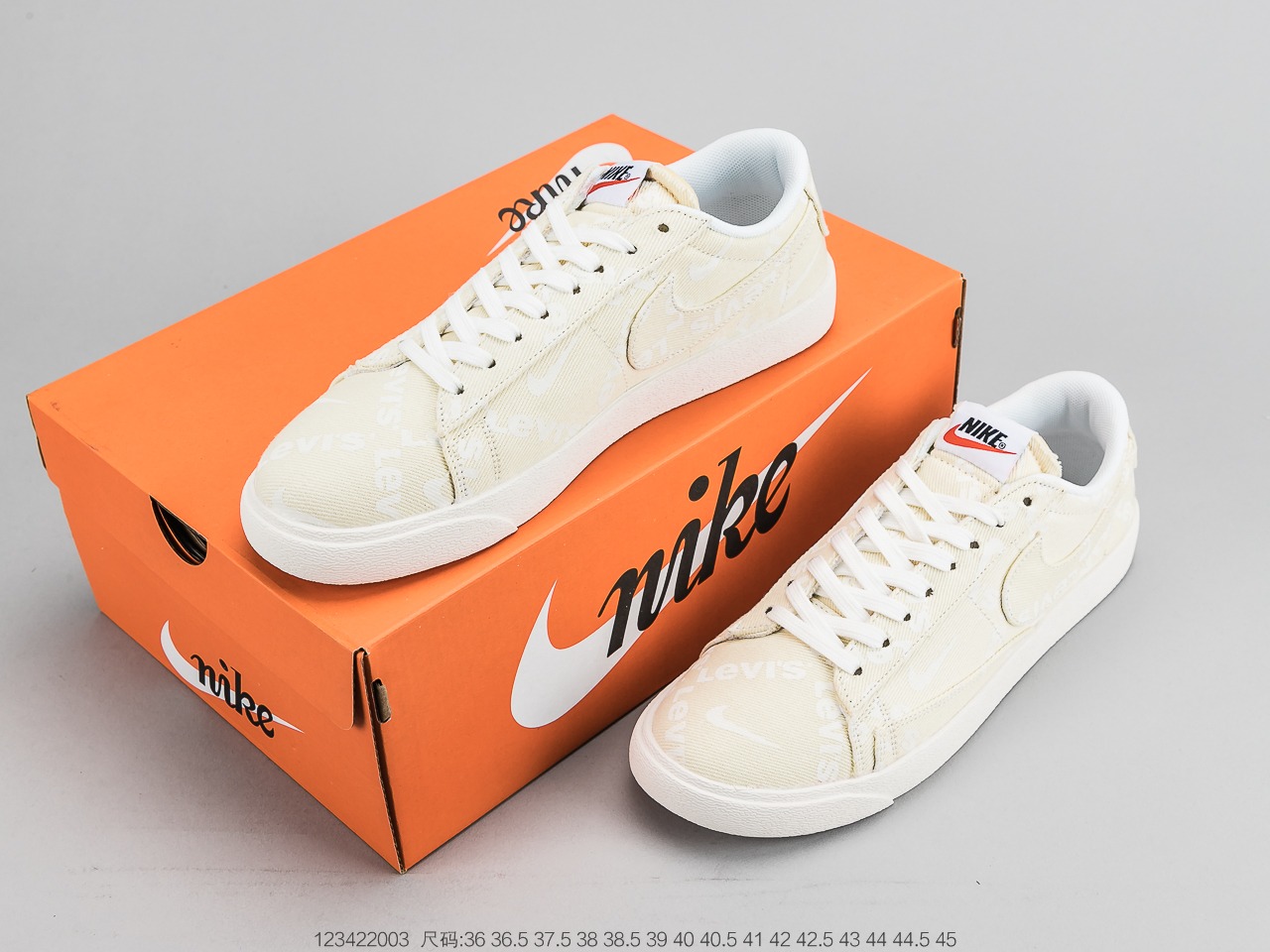 160 耐克Nike Blazer Mid x Levi's Strauss 开拓者李维斯特牛仔 高帮百搭休闲运动 板鞋 BQ4808-004