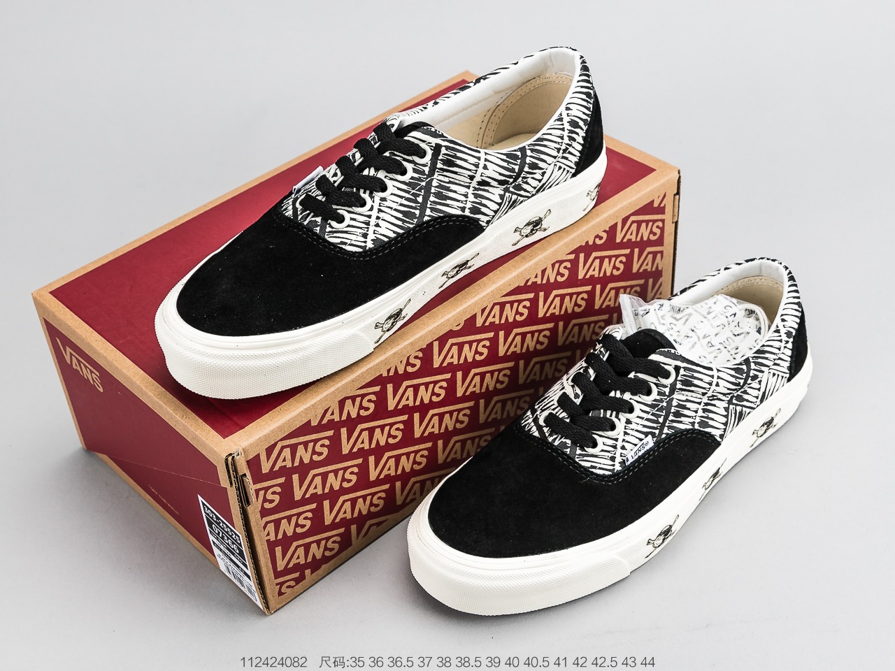 150 安娜姆海 联名骷髅头来袭，爆网款 红鞋 好到看 爆，范斯Vans Offspring Era 95 Reissue Herring Bone