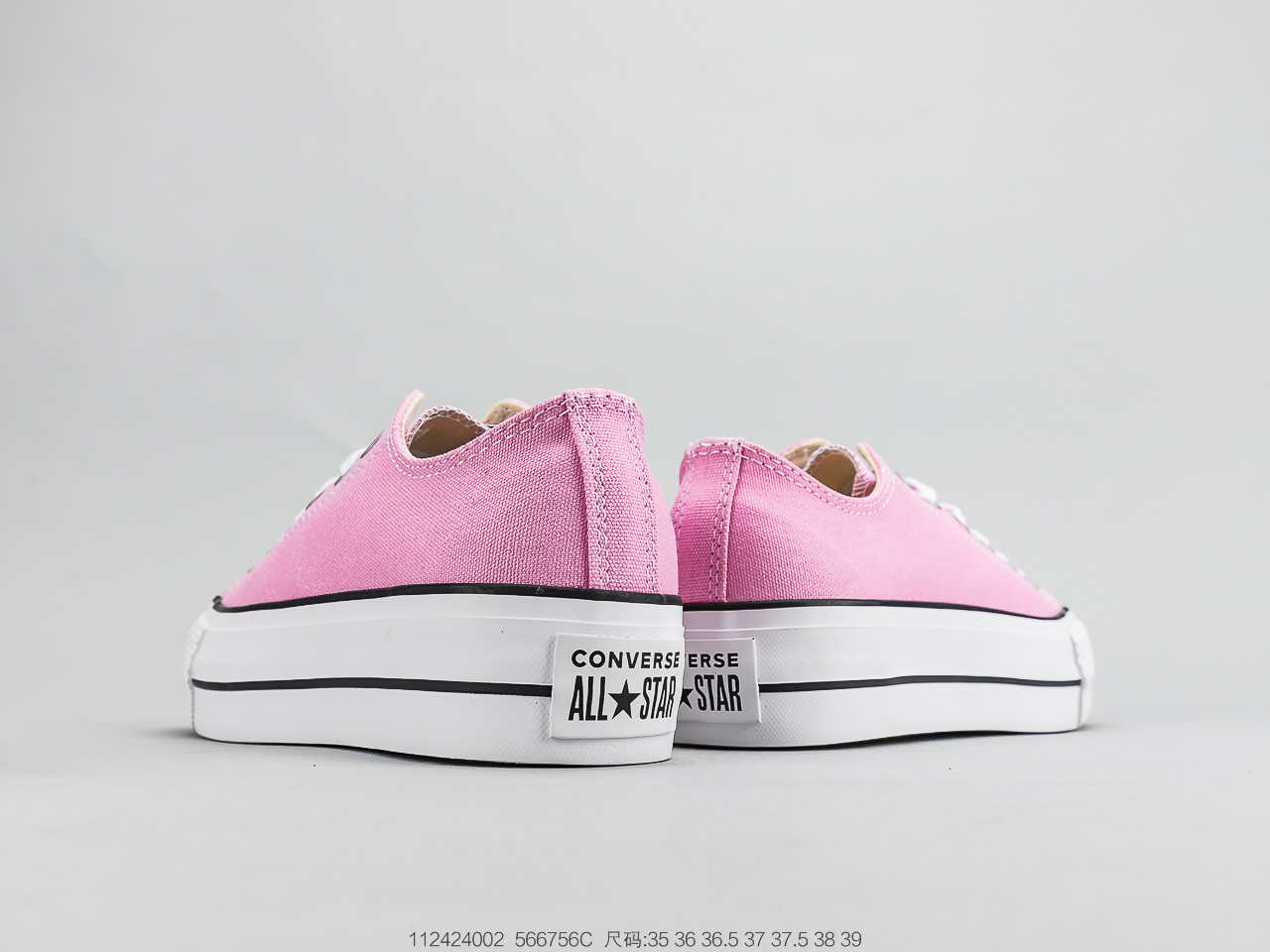 120 匡威Converse  All Star 女款厚底休闲板鞋 粉低香芋紫低