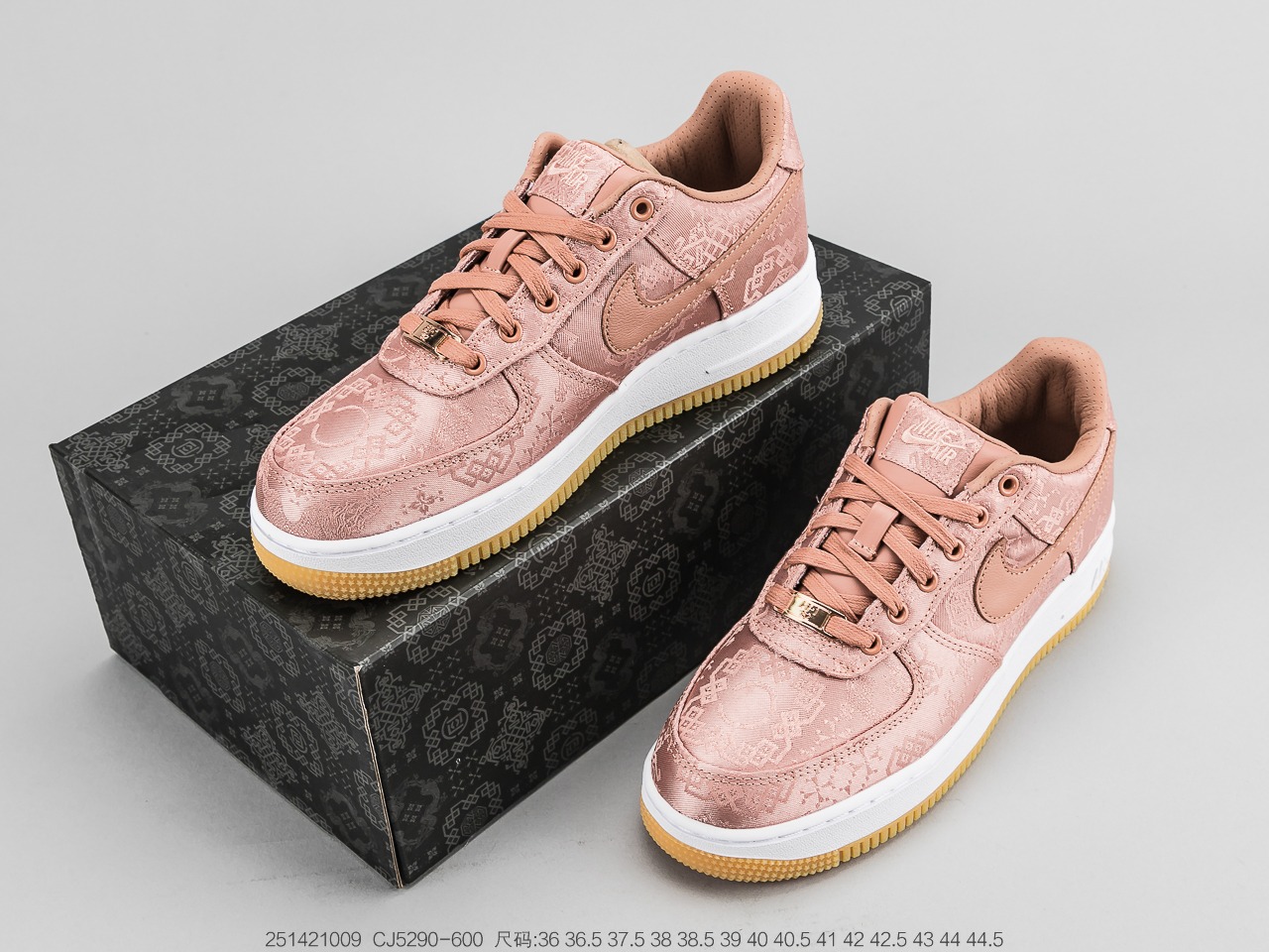 500公司级 耐克陈冠希凝结集团CLOT x  藤原浩闪电Fragment Design x Nike Air Force 1 JT PremiumGame Black 空军一号经典低帮百搭休闲运动板鞋“丝绸+闪电”  CJ5290-600