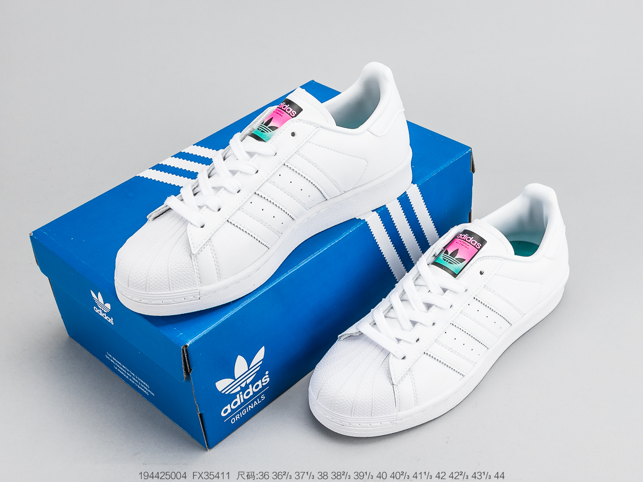 220公司级头层 阿迪达斯Adidas 三叶草 Originals Superstar 贝壳头经典百搭休闲运动板鞋 Superstar 50周年纪念款