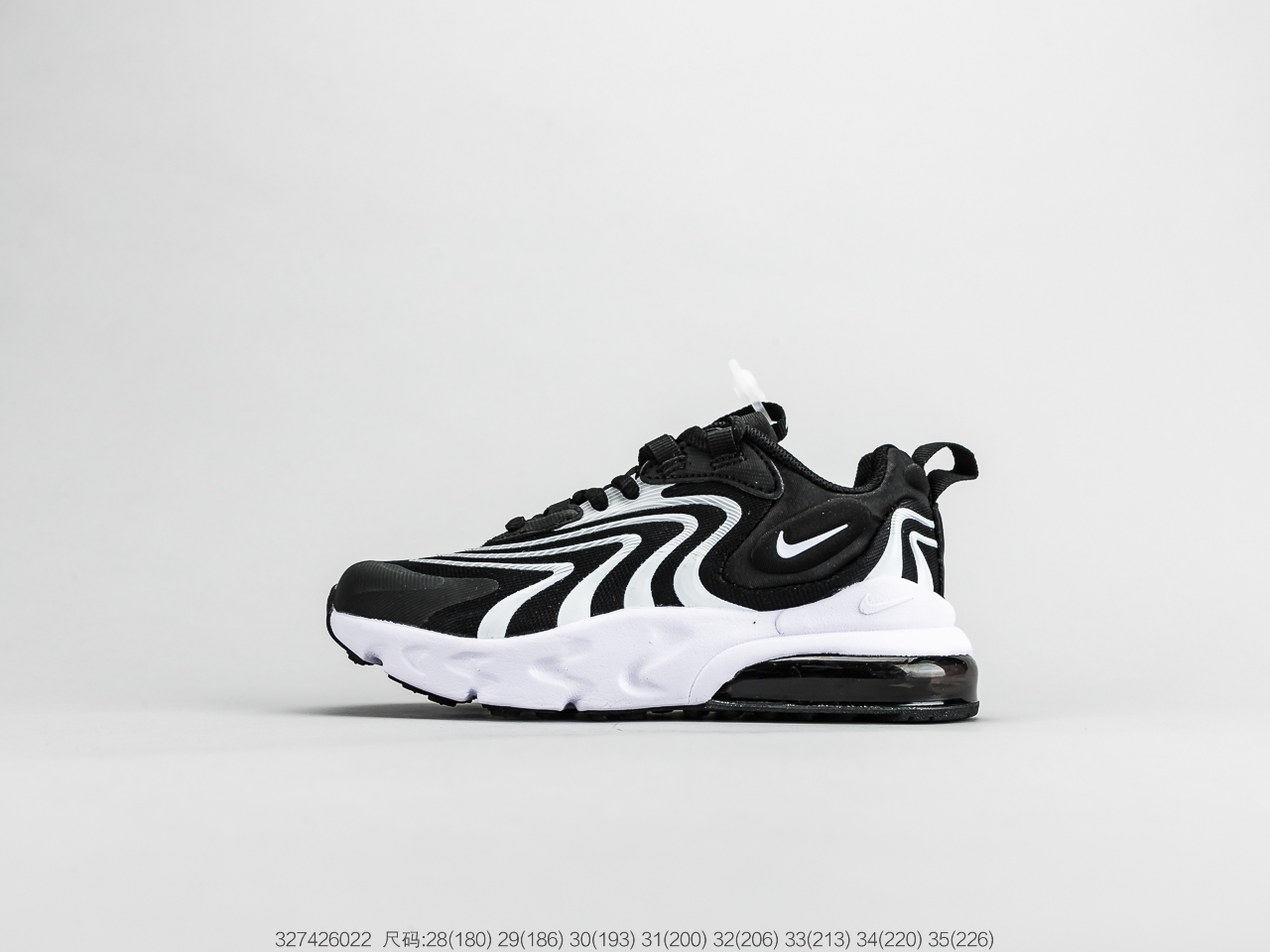 120童鞋 耐克Nike Air Max 270 React 气垫慢跑童鞋原盒配置