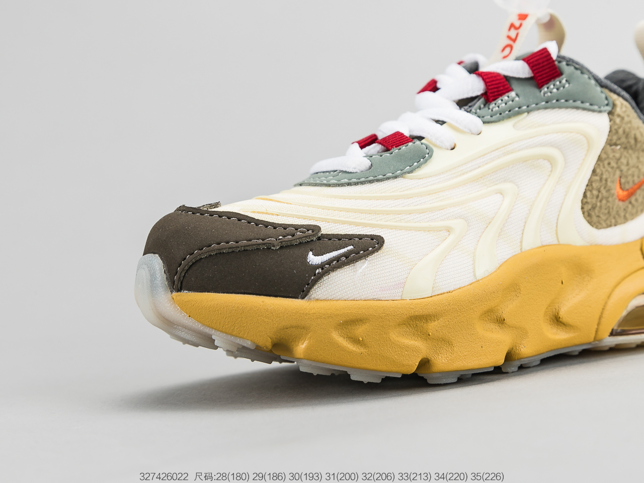 120童鞋 耐克Nike Air Max 270 React 气垫慢跑童鞋原盒配置