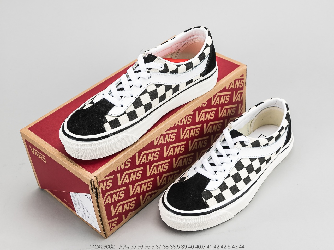 140 吴亦凡同款棋盘格 范斯VANS Checkerboard Bold N经典复古休闲运动硫化百搭“黑白棋盘格子”情侣款滑板鞋