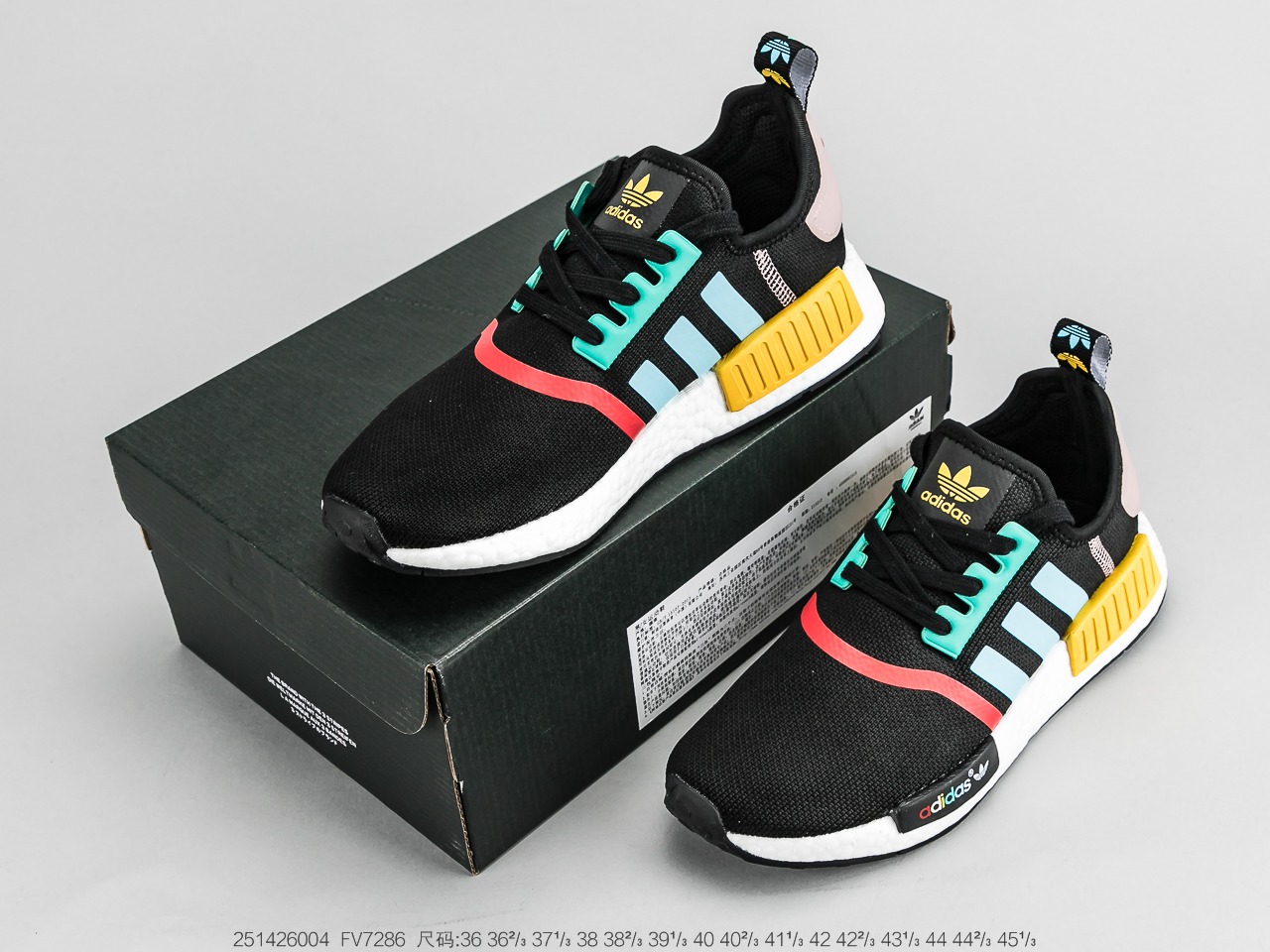 220公司级真爆 阿迪达斯Adidas NMD R-1 街头风经典百搭跑步鞋  FV7286