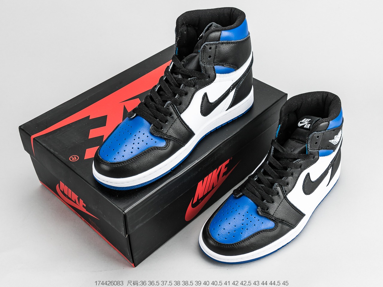 200 乔1 Air Jordan 1 Retro OGGame RoyalAJ1代经典复古经典高帮百搭文化篮球鞋“蓝黑脚趾” 555088-041